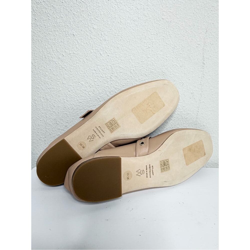 NEW STUART WEITZMAN Supermoto Nude Buckle Mary Jane Ballet Flats Size 10.5 - Picture 10 of 10